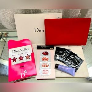 Dior cosmetic bag and samples